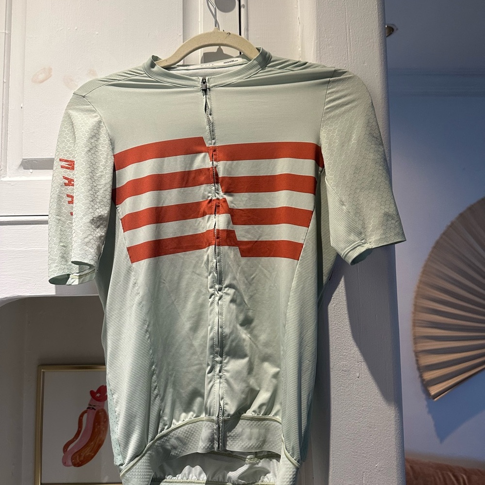 MAAP Green and Red Jersey with Stripes